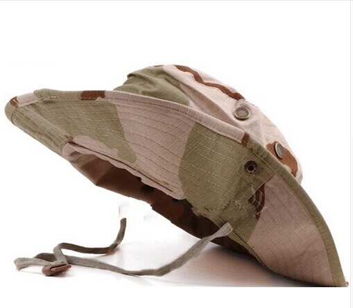 Outdoor Hiking Travel Boonie Cap Hunting Tactical Airsoft Military Camouflage Hat Camping Sun Cap Bucket Style Fisherman Hats