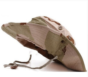 Outdoor Hiking Travel Boonie Cap Hunting Tactical Airsoft Military Camouflage Hat Camping Sun Cap Bucket Style Fisherman Hats