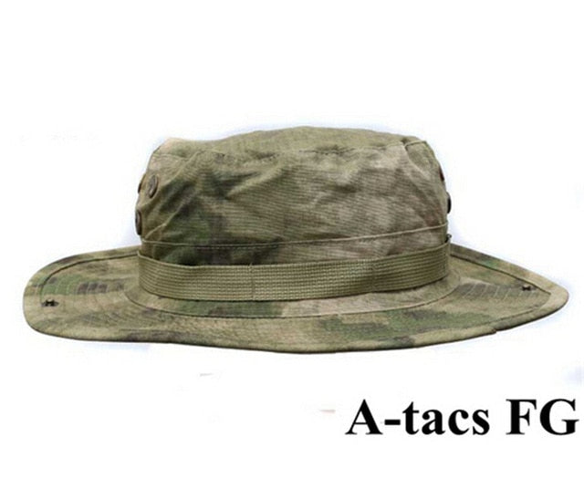 Outdoor Hiking Travel Boonie Cap Hunting Tactical Airsoft Military Camouflage Hat Camping Sun Cap Bucket Style Fisherman Hats