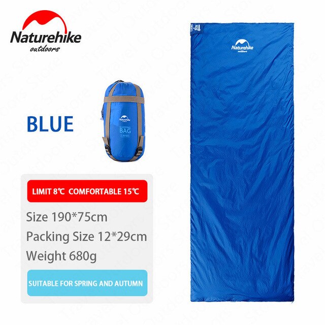 Naturehike Camping Mini Sleeping Bag Envelope Type Ultralight Splicing Portable Outdoor Sleeping Bag Camping Hiking Three Season