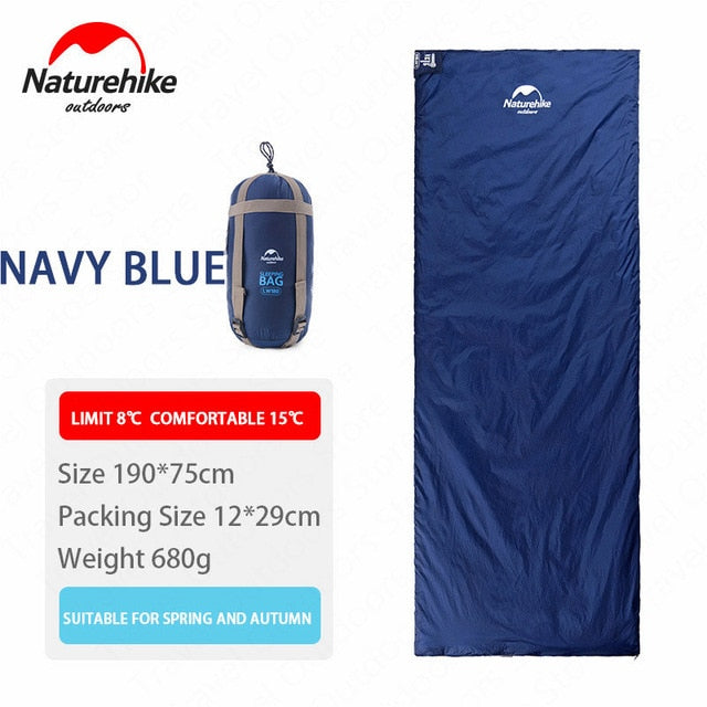 Naturehike Camping Mini Sleeping Bag Envelope Type Ultralight Splicing Portable Outdoor Sleeping Bag Camping Hiking Three Season