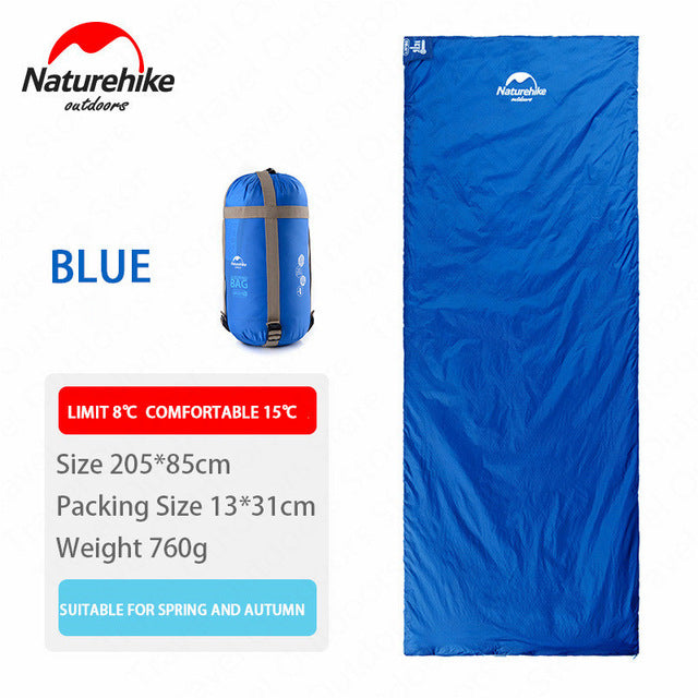 Naturehike Camping Mini Sleeping Bag Envelope Type Ultralight Splicing Portable Outdoor Sleeping Bag Camping Hiking Three Season