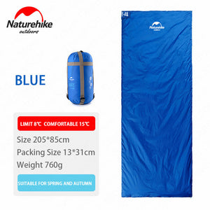 Naturehike Camping Mini Sleeping Bag Envelope Type Ultralight Splicing Portable Outdoor Sleeping Bag Camping Hiking Three Season