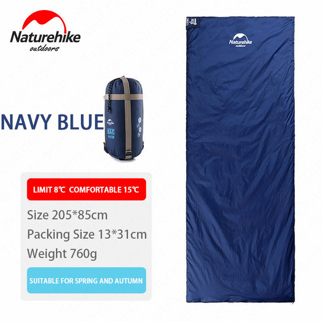 Naturehike Camping Mini Sleeping Bag Envelope Type Ultralight Splicing Portable Outdoor Sleeping Bag Camping Hiking Three Season