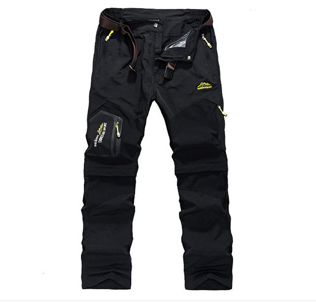 NUONEKO Quick Dry Removable Hiking Pants Outdoor 6XL Mens Summer Breathable Shorts Men Mountain Camping Trekking Trousers PN09