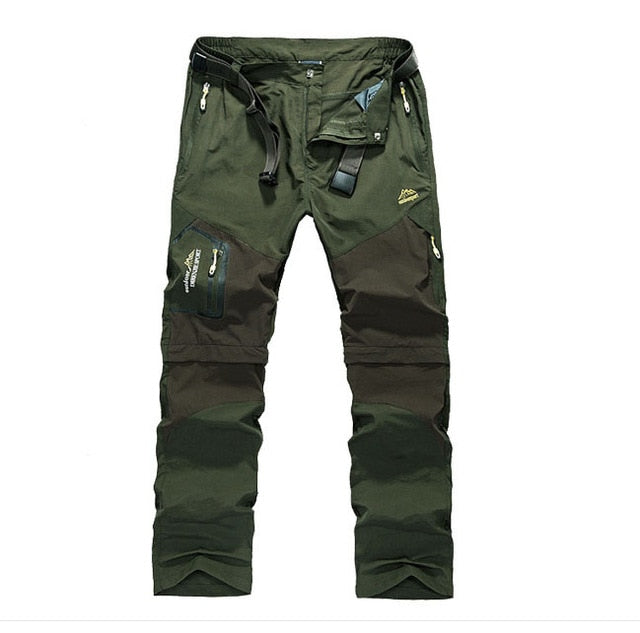NUONEKO Quick Dry Removable Hiking Pants Outdoor 6XL Mens Summer Breathable Shorts Men Mountain Camping Trekking Trousers PN09