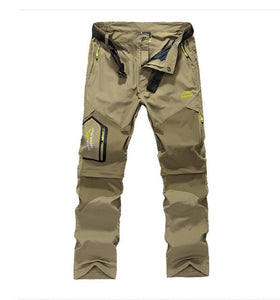 NUONEKO Quick Dry Removable Hiking Pants Outdoor 6XL Mens Summer Breathable Shorts Men Mountain Camping Trekking Trousers PN09