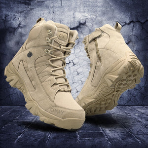 Men Tactical Boots Army Boots Mens Military Desert Waterproof Work Safety Shoes Climbing Hiking Shoes Ankle Men Outdoor Boots