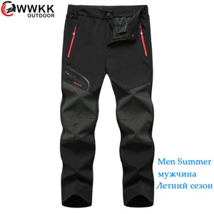 Waterproof Trekking Hiking Pants Men Softshell Fishing Camping Climb Ski tactical Trousers Summer Winter Breathable Outdoor Pant