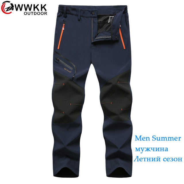 Waterproof Trekking Hiking Pants Men Softshell Fishing Camping Climb Ski tactical Trousers Summer Winter Breathable Outdoor Pant