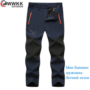 Waterproof Trekking Hiking Pants Men Softshell Fishing Camping Climb Ski tactical Trousers Summer Winter Breathable Outdoor Pant