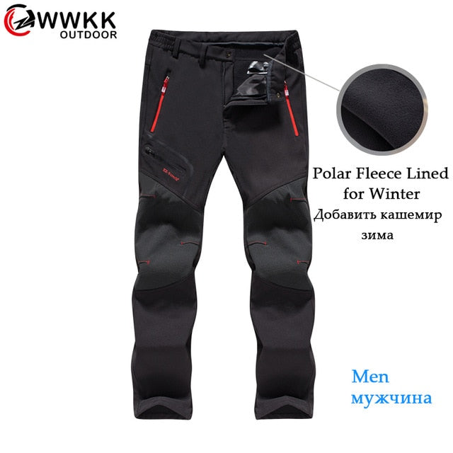 Waterproof Trekking Hiking Pants Men Softshell Fishing Camping Climb Ski tactical Trousers Summer Winter Breathable Outdoor Pant