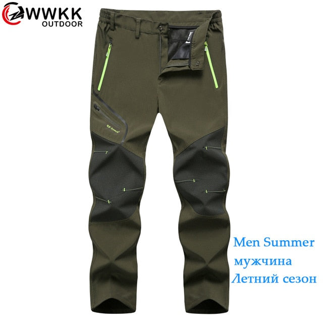 Waterproof Trekking Hiking Pants Men Softshell Fishing Camping Climb Ski tactical Trousers Summer Winter Breathable Outdoor Pant