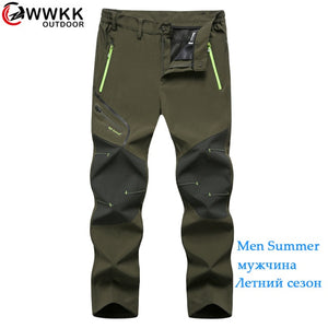 Waterproof Trekking Hiking Pants Men Softshell Fishing Camping Climb Ski tactical Trousers Summer Winter Breathable Outdoor Pant