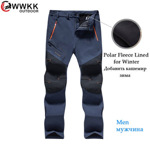 Waterproof Trekking Hiking Pants Men Softshell Fishing Camping Climb Ski tactical Trousers Summer Winter Breathable Outdoor Pant