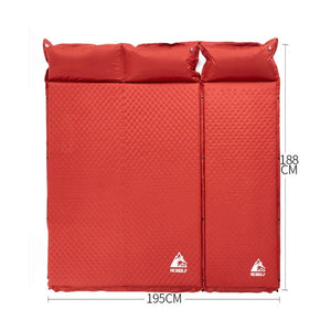 HEWOLF 2+1 spliced outdoor thick 5cm automatic inflatable cushion pad outdoor tent camping mats bed mattress 2 colors