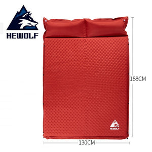 HEWOLF 2+1 spliced outdoor thick 5cm automatic inflatable cushion pad outdoor tent camping mats bed mattress 2 colors