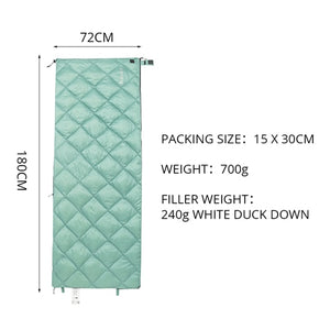 Blackdeer -18 degree Ultralight White Duck Down Sleeping Bag Splice Portable Outdoor Envelope Type Lazy Bag Camping Sleep Bags