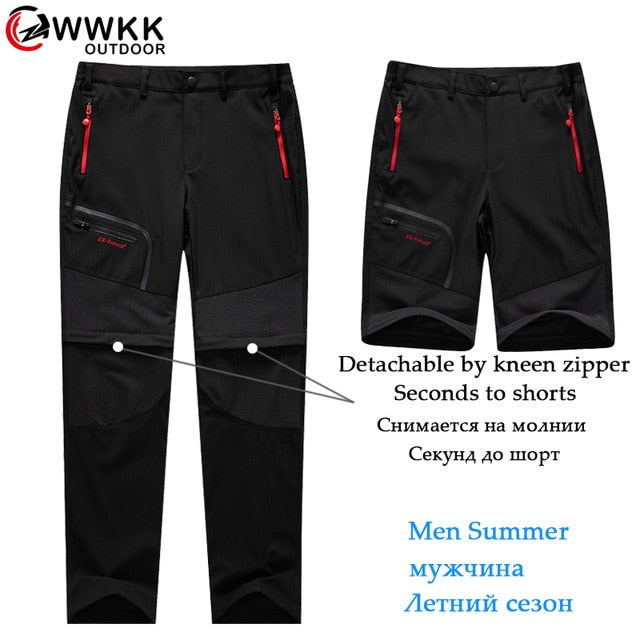 Waterproof Trekking Hiking Pants Men Softshell Fishing Camping Climb Ski tactical Trousers Summer Winter Breathable Outdoor Pant