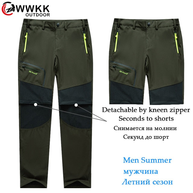 Waterproof Trekking Hiking Pants Men Softshell Fishing Camping Climb Ski tactical Trousers Summer Winter Breathable Outdoor Pant
