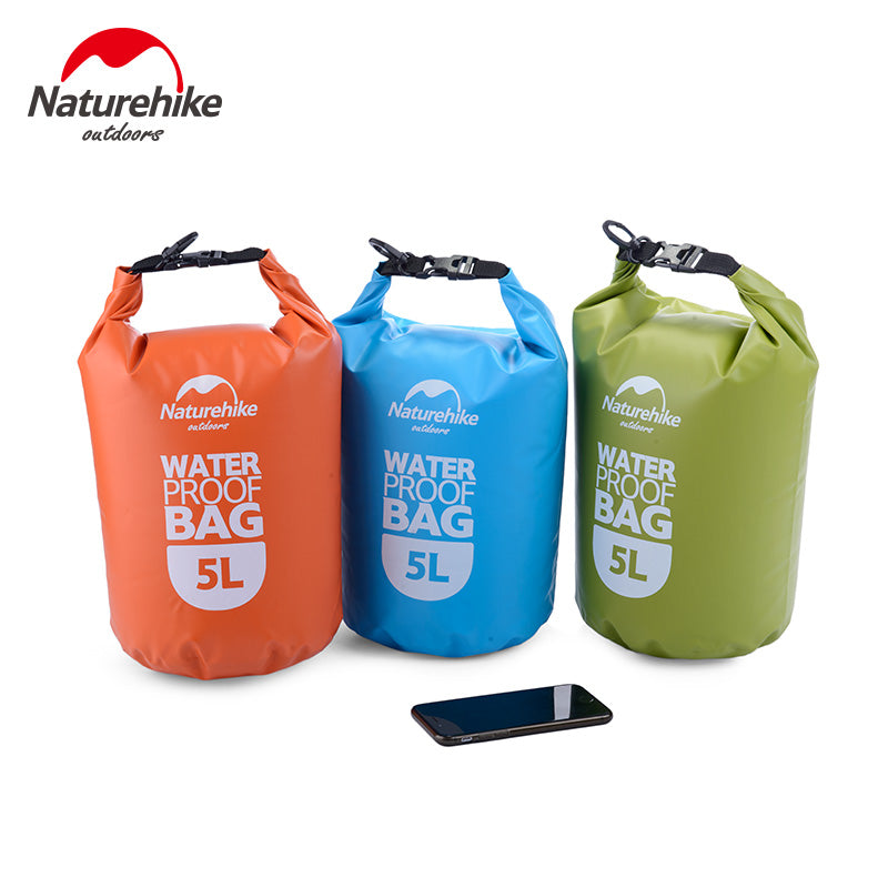 NatureHike 2L 5L Outdoor Waterproof Bags Ultralight Camping Hiking Dry Organizers Drifting Kayaking Swimming Bags NH15S222-D