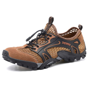 Summer Breathable Men Hiking Shoes Mesh Outdoor Men Sneakers Climbing Trekking Shoes Men Sport Shoes Quick-dry Water Shoes