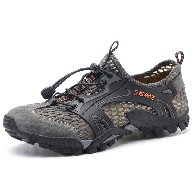 Summer Breathable Men Hiking Shoes Mesh Outdoor Men Sneakers Climbing Trekking Shoes Men Sport Shoes Quick-dry Water Shoes