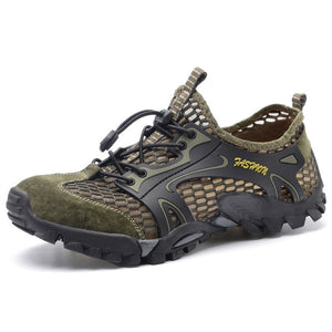 Summer Breathable Men Hiking Shoes Mesh Outdoor Men Sneakers Climbing Trekking Shoes Men Sport Shoes Quick-dry Water Shoes