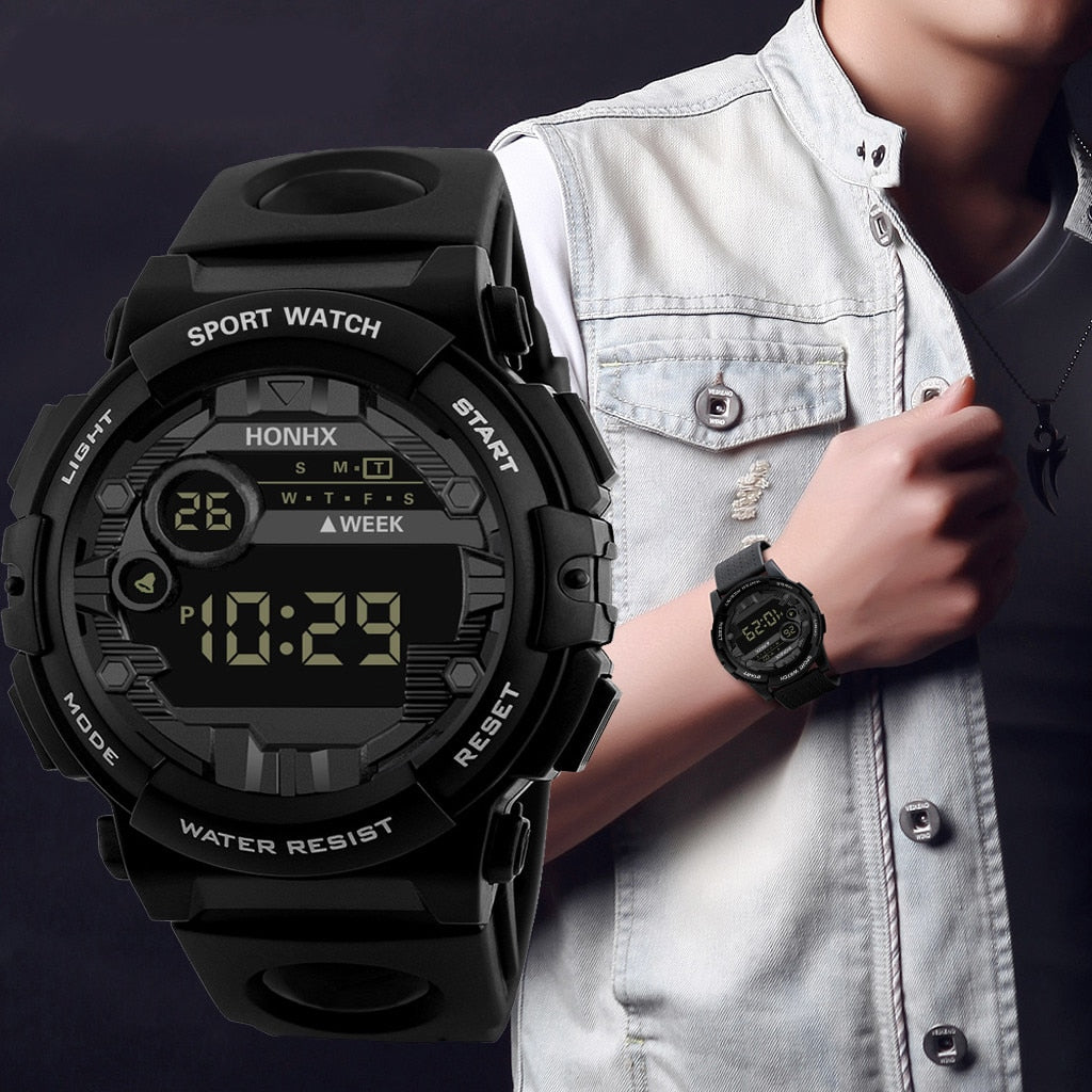 Luxury Men Digital Watch Date Sport Men Watch Outdoor Electronic Watch LED Luminous Multi Function Wrist Watches reloj hombre