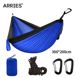 300*200cm Portable Camping Parachute Hammock Survival Garden Outdoor Furniture Leisure Sleeping Hamaca Travel Double Hanging Bed