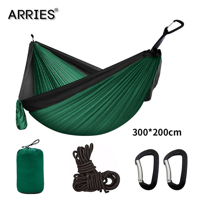 300*200cm Portable Camping Parachute Hammock Survival Garden Outdoor Furniture Leisure Sleeping Hamaca Travel Double Hanging Bed