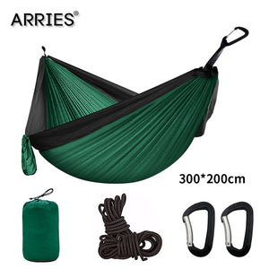 300*200cm Portable Camping Parachute Hammock Survival Garden Outdoor Furniture Leisure Sleeping Hamaca Travel Double Hanging Bed
