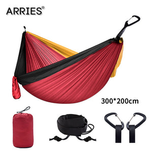 300*200cm Portable Camping Parachute Hammock Survival Garden Outdoor Furniture Leisure Sleeping Hamaca Travel Double Hanging Bed