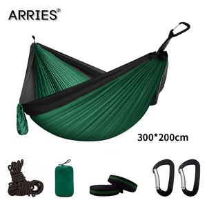 300*200cm Portable Camping Parachute Hammock Survival Garden Outdoor Furniture Leisure Sleeping Hamaca Travel Double Hanging Bed
