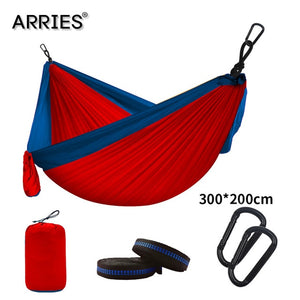 300*200cm Portable Camping Parachute Hammock Survival Garden Outdoor Furniture Leisure Sleeping Hamaca Travel Double Hanging Bed