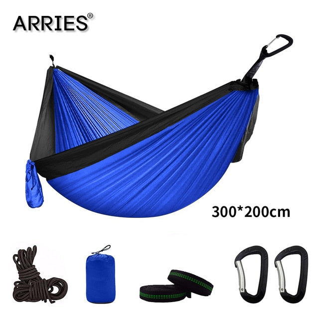 300*200cm Portable Camping Parachute Hammock Survival Garden Outdoor Furniture Leisure Sleeping Hamaca Travel Double Hanging Bed