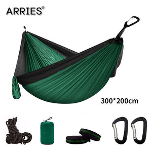 300*200cm Portable Camping Parachute Hammock Survival Garden Outdoor Furniture Leisure Sleeping Hamaca Travel Double Hanging Bed