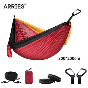 300*200cm Portable Camping Parachute Hammock Survival Garden Outdoor Furniture Leisure Sleeping Hamaca Travel Double Hanging Bed