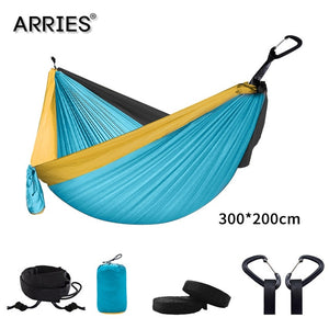 300*200cm Portable Camping Parachute Hammock Survival Garden Outdoor Furniture Leisure Sleeping Hamaca Travel Double Hanging Bed