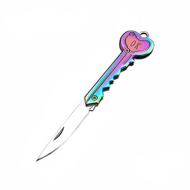Stainless Steel Unboxing Mini Knife Sharp Portable Folding Small Blade Portable Keychain Small Hanging Outdoor Camping Knife