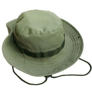 Men Women's Outdoor Wide Brim Sun Hat Side Snap Chin Cord Fishing Hiking Cap Camouflage Boonie Safari Summer Jungle Hunting Hats