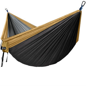 Single & Double Camping Hammock with Hammock Tree Straps Portable Parachute Nylon Hammock for Backpacking Travel